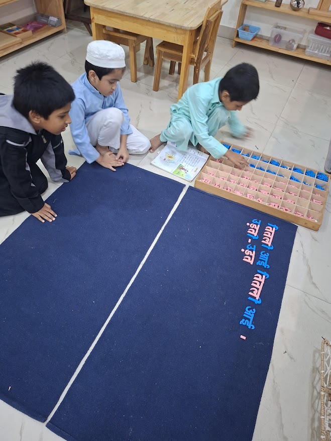 Children engaged in hands-on learning